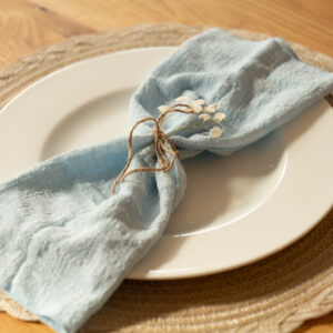 Stoff-Serviette himmelblau – Bild 2
